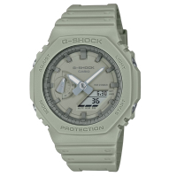 CASIO 卡西歐  G-SHOCK 自然大地色 雙顯手錶 大地綠_GA-2100NC-3A_45.4mm