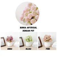 Tanaman Tiruan Sukulen Stonecrop Jenis Sedum Aneka Warna Dengan Pot Keramik Putih Tinggi 26cm WMO IF