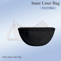 Nylon Purse Organizer Insert for LV Baia Hobo Bag Durable Inner Liner Bag Half Moon Thin Storage Bag Organizer Insert