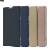 Magnetic adsorption Flip Case for Sony Xperia XA2 card holder bags matte case for Sony Xperia XA2 Plus 1 10 I 5 II III cover
