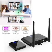 1080p Wireless HDMI Transmitter Receiver 60M Video Sender Hdmi Extender for DVD Camera Notebook PC To TV Projector Meeting Share