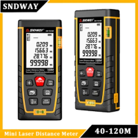 SNDWAY Laser Distance Meter Digital Rangefinder Mini Laser Tape Measure Range Finder Professional M/In/Ft Laser Measuring Meter
