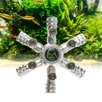 Multi Way CO2 Splitter for CO2 Regulator Planted Tank 2 - 6 Way Carbon Dioxide Distributor for Aquarium Accessories Supplies