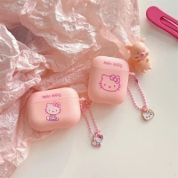 Hello Kitty For Airpods 3 Case,Pink Cat For Airpods Pro Case,Soft Silicone Earphone Protective Cover For Airpods Pro 2 Case 2022