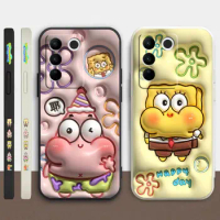 Phone Case For VIVO S1 S5 S6 S7 S9 S9E S10 S12 S15 S16 S16E V29 V20 V21 V23 V25 V27 PRO 5G Case Happy S-SpongeBob S-Squarepants