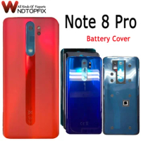 High Quality For Xiaomi Redmi Note 8Pro Back Battery Cover Door Rear Glass For Redmi Note 8 Pro Battery Cover Housing Case +Lens
