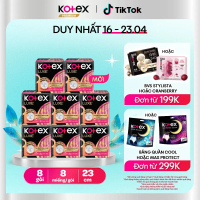 Lốc 8 Băng vệ sinh Kotex LUXE Ngày Cánh 23cm 8 miếng [Creator Hiip]