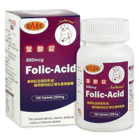 美天健 葉酸錠800mcg 100錠
