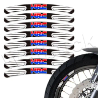 For HRC Honda CBR250RR CBR400RR CBR600RR CBR1000RR 3D Motorcycle Wheel Sticker Rim Stripe Decal Accessories Waterproof