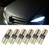 6pcs For Mercedes T10 LED Lights Bulb 6000K White Error Free For Mercedes W204 5W DC12-24V Auto Lamps