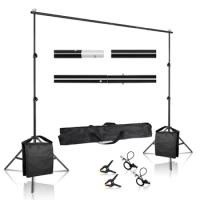 Photography Backdrop Stands Photo Studio Background Backdrops Chromakey Green Screen Support System Frame Carry Bag Light Kits