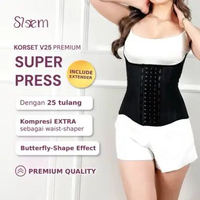 LC - [SLEEM.inc] KORSET V25 LATEX SUPER PRESS 25 TULANG + Extender CORSET PELANGSING WANITA LATEX PR