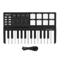 Worlde Panda mini Portable Mini 25-Key USB Keyboard and Drum Pad MIDI Controller midi keyboard piano controlador midi piano digi