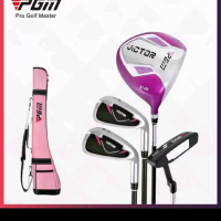 PGM Victor Ladies Golf Club Set Beginner Graphite Carbon with Bag Stik Golf Wanita Full Set Pemula s