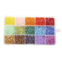 Colored Tube Beads Crystal Glass Beads DIY Seed Beads Spacer Beads for Jewelry