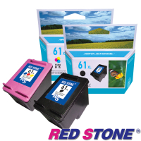【RED STONE 紅石】HP NO.61XL高容量環保墨水匣組(1黑1彩/CH563WA&amp;CH564WA)