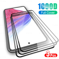 3PCS Full Cover Protective Glass Case Samsung Galaxy A53 5G Samsung A53 A52s A52 A12 A13 4G A22 A32 A72 Screen HD Tempered Film