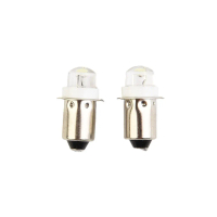 หลอดไฟฉาย LED อัปเกรด รุ่น P13.5S PR2 เบส 3V จำนวน 2 ชิ้น ให้แสงสีขาว 6000K