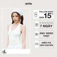 DOTTIE - Áo đính nơ hở lưng - Trắng kem - T1091