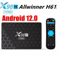 20PCS X98H Pro TV BOX Android 12 6K Ultra HD 2.4G/5G Wifi6 4GB 64GB Allwinner H618 Quad Core LAN 1000M BT5.0 HDR 10 Media Player