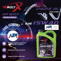 TRIMOLY-X TRIMOLYX 15W40 MINERAL ENGINE OIL SP/CF 4L Car Lubricant Black Oil Engine Oil for Proton P