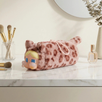 (VERSI UPGRADE 2026)Kain Lebih Tebal ZIVVIA Viral Crybaby Style Ocelot Plush Pencil Case Bekas Pense