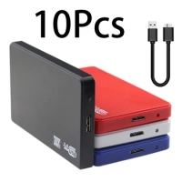 10Pcs 2.5 inch HDD SSD Case Sata to USB 3.0 Adapter 6 Gbps Box Portable Hard Drive Enclosure for 8TB HDD Disk For IOS Windows