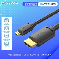 [2M] Vention Kabel Micro HDMI ke HDMI / HDMI Tipe D untuk Tablet / HDTV / Kamera Sony A5000, A5100, 