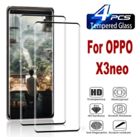 2/4Pcs 3D Tempered Glass For OPPO Find X3 Neo X3 Pro X5 Pro Curved Screen Protector Glass Film