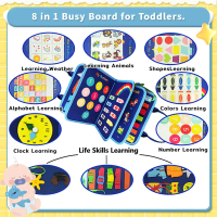 Sensory book for baby kids busy board busy toys busy book baby Cognitive Education Toys Belajar Papa