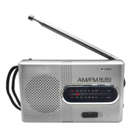 Portable Mini Radio Battery Operated Radio Receiver Telescopic Antenna Dual Band AM FM Radio Outdoor Stereo Radio