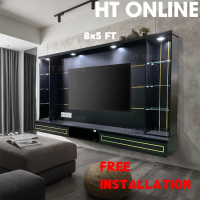 [HT ONLINE] 8ft Modern TV Cabinet / Wall Mounted Tv Cabinet / Hanging Tv Cabinet / Rak Tv / Hall Cab