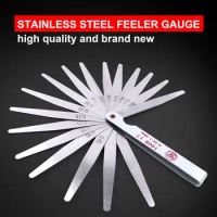 Stainless Steel Feeler Gauge 17 Blade/32 Blade Thickness Gap Metric Filler Feeler Gauge Measure Tool For Feeler Gauge Valve Shim