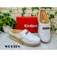 Sepatu sandal wedges kickers wanita terbaru Shoes Putih