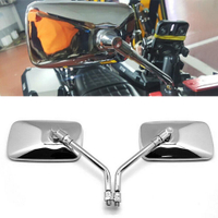 2 chiếc 10mm phổ biến hình chữ nhật xe máy tay lái phía sau xem bên gương Màn hình rộng motorcyle phụ kiện