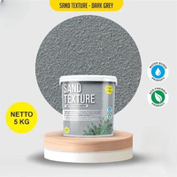 Cat Dinding Tekstur Kamprot - Sand Texture - Dark Grey - Kemasan 5 KG
