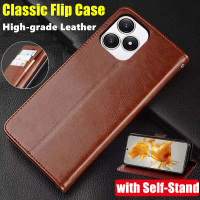 สำหรับ เคสกระเป๋าสตางค์หนังพรีเมี่ยมคลาสสิค, สำหรับ Realme C61 RMX3933, พร้อมที่ใส่การ์ด, ขาตั้งตัวเ