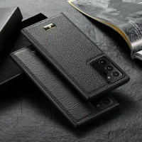 Luxury leather case for Samsung Galaxy Note 20 20ultra 5G, with metal logo, new back cover, high quality, original
