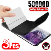 3Pcs Anti-Spy Hydroge Film Screen Protector For Samsung Galaxy S21 S24 S23 S20 S22 Ultra S23 FE For Samsung Note 8 10 20 Film
