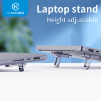Hagibis Foldable Laptop Stand for Desk Keyboard Stand Riser Portable Notebook Cooling Pad For Macbook Pro Air Universal Holder