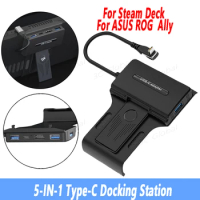 For Steam Deck Docking Station 5 in 1 Dock Holder Hub Type-C to 4K@60Hz HD-compatible 100W PD3.0 Charging For ASUS ROG Ally
