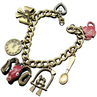 RechicGu Vintage Aries Ram Zodiac Tea Parrot Watch Link Pendant Bracelet Chain Charm Viking Bangle Fashion Unisex Jewelry Gift