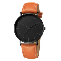 Geneva Fashion Men Date Alloy Case Synthetic Leather Analog Quartz Sport Watch Exquisite Classic Automatic Watch For Men Erkek K
