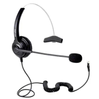Call center headset with RJ9 plug office telephone RJ9 headset Noise Canceling Microphone for AVAYA 2400 4600