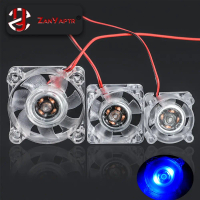 พัดลม LED แบบอลูมิเนียมเรืองแสง 2510 3010 4010 12v 24V สำหรับเครื่องพิมพ์ 3D V6 Hotend