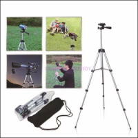 by dhl or ems 100 pieces Compact Flexible Extendable Tripods 4 Sections 1050mm Universal 1/4 Metal Professional Tripod with Bag