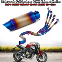 Fit For HONDA CB650F CBR650F CB650R CBR650R 2014-2022 2023 Slip on 51MM Motorcycle Full Systems Exhaust Muffler Front Link Pipe