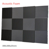300x300x25mm Acoustic Foam Sound Insulation Panels for KTV Bar Soundproofing Studio Wedges Sound Proofing Multiple Color 1Pc