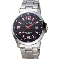 AIKIA 簡約經典時尚紳士腕錶-3A2301WP1N/黑42mm