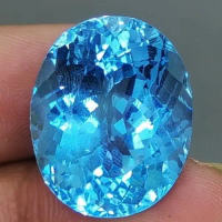 Permata Batu Blue Topaz Biru Swiss Besar